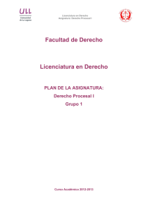 Derecho Procesal I