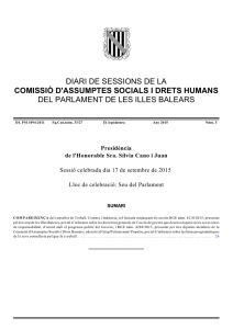 diari de sessions de la comissió d`assumptes socials i drets humans