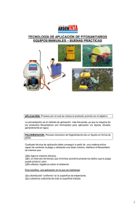 tecnología de aplicación de fitosanitarios equipos manuales