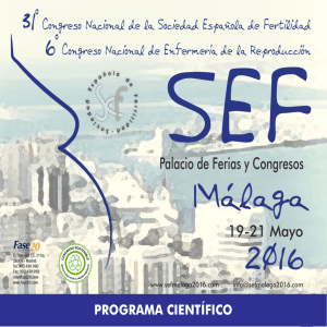 Programa  - 31º Congreso Nacional de la Sociedad Española