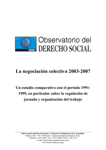 La negociación colectiva 2003-2007