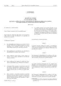 Reglamento Europeo 2003 Residuos
