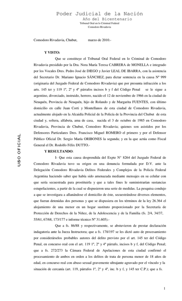 Poder Judicial De La Nación