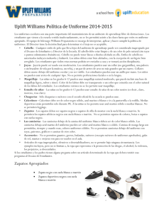Uplift Williams Política de Uniforme 2014-2015
