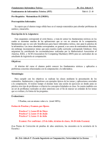 Programa de la Asignatura - Universidad de La Serena