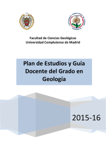 grado en geología - Universidad Complutense de Madrid