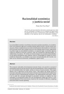 Racionalidad económica y justicia social