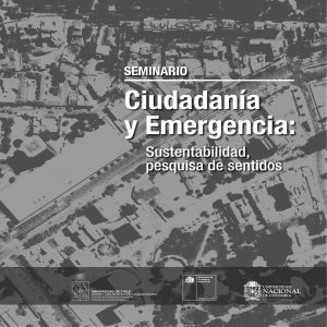 Ciudadan&iacute;a y Emergencia: Sustentabilidad, pesquisa de sentidos