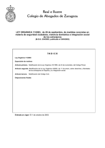 Ley Orgánica 11/2003 - Real e Ilustre Colegio de Abogados de