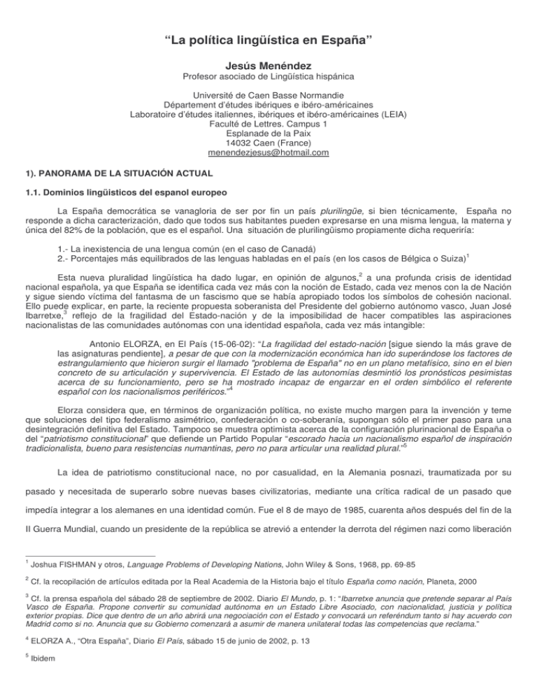 La Oplitica Linguistica