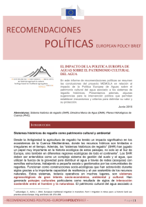 Recomendaciones Políticas. European Policy