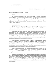 RG 11/2014 - Comisión Arbitral del Convenio Multilateral