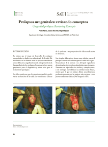 Prolapsos urogenitales: revisando conceptos