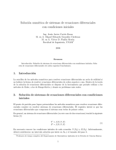 Solución numérica de sistemas de ecuaciones
