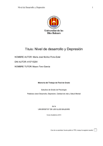 Título: Nivel de desarrollo y Depresión - Repositori