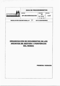 organización de documentos en los archivos de gestión y