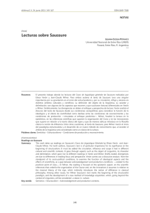 Lecturas sobre Saussure