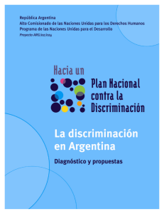 Hacia un Plan Nacional contra la Discriminación