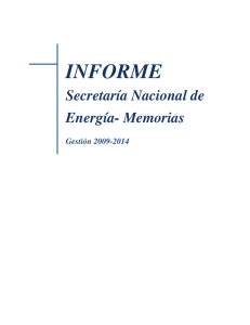 INFORME - Secretaría de Energía