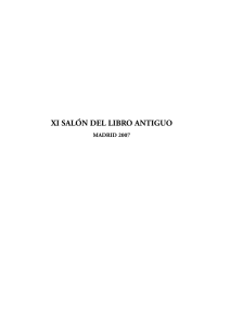 xi salón del libro antiguo - Gremio Madrileño de Libreros de Viejo