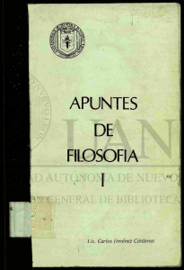 Apuntes de filosofía I - Universidad Autónoma de Nuevo León