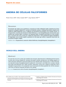 ANEMIA DE CÉLULAS FALCIFORMES - Fundación Universitaria de