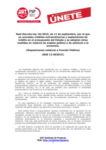 Real Decreto-ley 10-2015 funcion publica