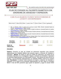 plan de cuidado al paciente diabetico con sindrome de ansiedad y