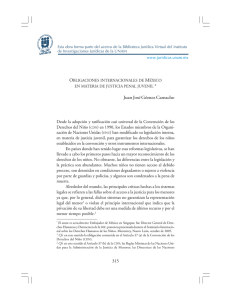 Obligaciones Internacionales de México en Materia de Justicia Juvenil
