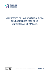 VIII PREMIOS DE INVESTIGACIÓN DE LA FUNDACIÓN GENERAL