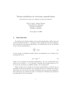 Guía 7: Teorías estadísticas de reacciones unimoleculares Archivo