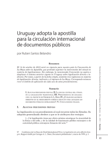 Uruguay adopta la apostilla para la circulación internacional de
