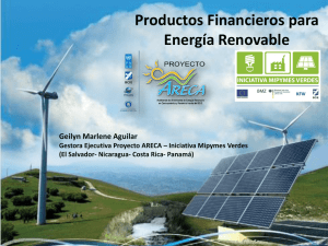Productos Financieros para Energía Renovable