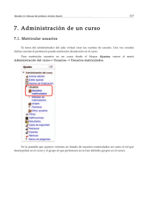 Administración de un curso