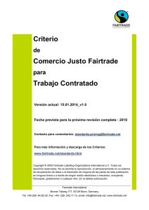 Criterio de Comercio Justo Fairtrade para Trabajo Contratado