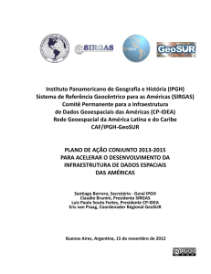 Plano de Ação conjunto - Instituto Panamericano de Geografía e