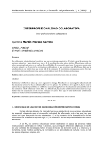 INTERPROFESIONALIDAD COLABORATIVA Quintina Martín