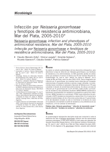 Infección por Neisseria Gonorrhoeae. 2014.