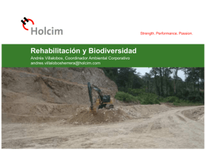 Rehabilitación y Biodiversidad - Dirección de Geología y Minas