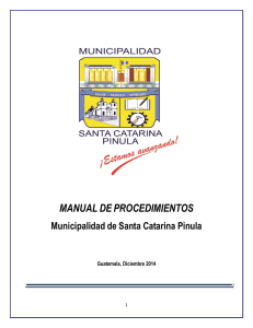 manual de procedimientos - Municipalidad de Santa Catarina Pinula