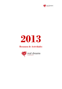 Memoria 2013 - Fundación real dreams