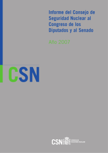 Informe del Consejo de Seguridad Nuclear al Congreso de
