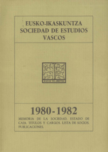 Eusko Ikaskuntza Memoria 1980-1982