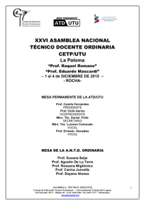 XXVI ASAMBLEA NACIONAL TÉCNICO DOCENTE ORDINARIA