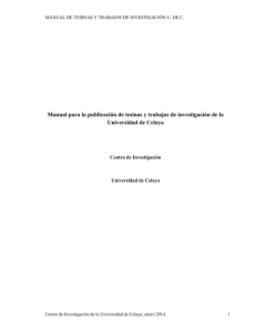 Manual para la publicación de tesinas y trabajos de investigación