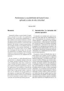 Performance y escalabilidad del kernel Linux aplicado a redes de