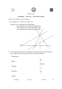 Matemática - Clase n°23 - 18 de octubre de 2014 Alturas de un