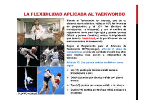 la flexibilidad aplicada al taekwondo