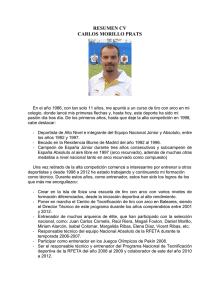 Currículum de CARLOS MORILLO PRATS Resum. ARCO mayo 2013
