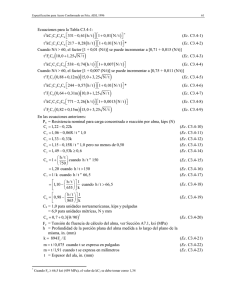 Ecuaciones para la Tabla C3.4-1: t kC C C C 331 0,61 h/t 1 0,01 N/t